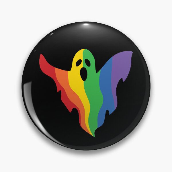 Item preview, Retro Rainbow Pride Ghost Halloween LGBTQ Spooky  designed and sold by BrownHorse90s.