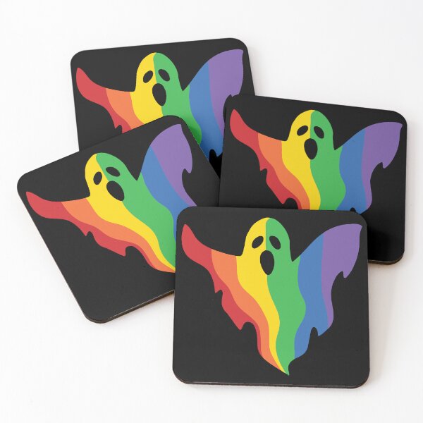 Item preview, Retro Rainbow Pride Ghost Halloween LGBTQ Spooky  designed and sold by BrownHorse90s.