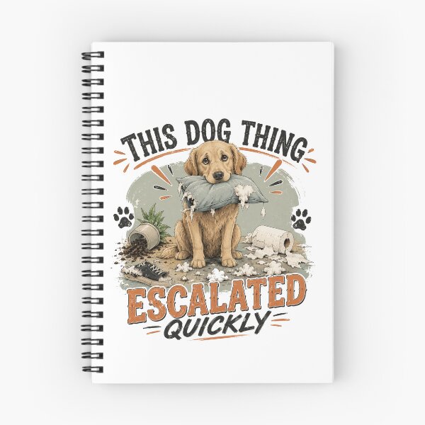 Item preview, This Dog Thing Escalated Quickly Funny Dog Design – Cute Naughty Puppy Meme Sticker designed and sold by Artimax-Studio.