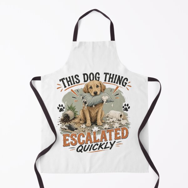 Item preview, This Dog Thing Escalated Quickly Funny Dog Design – Cute Naughty Puppy Meme Sticker designed and sold by Artimax-Studio.