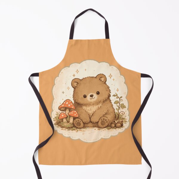 Item preview, Goblincore Cottage Bear Hand Drawn Portrait designed and sold by AbderraimArt.
