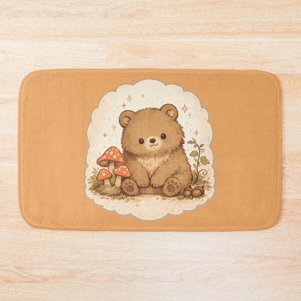 Item preview, Goblincore Cottage Bear Hand Drawn Portrait designed and sold by AbderraimArt.