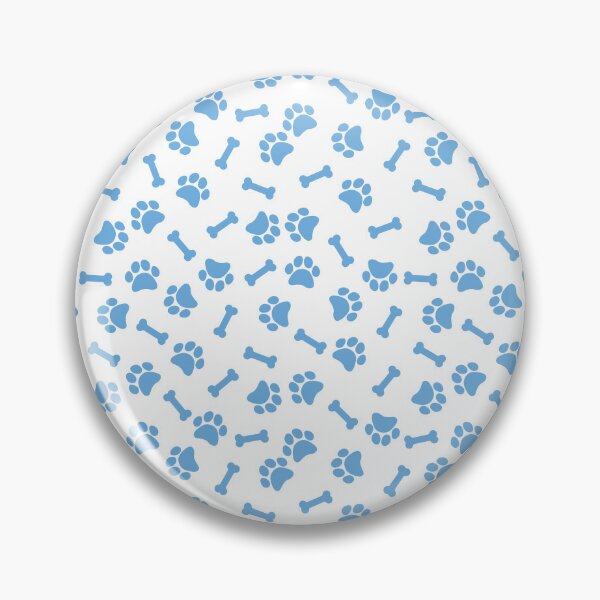 Item preview, White And Sky Blue Dog Paw And Bone Pattern designed and sold by pattern-archive.