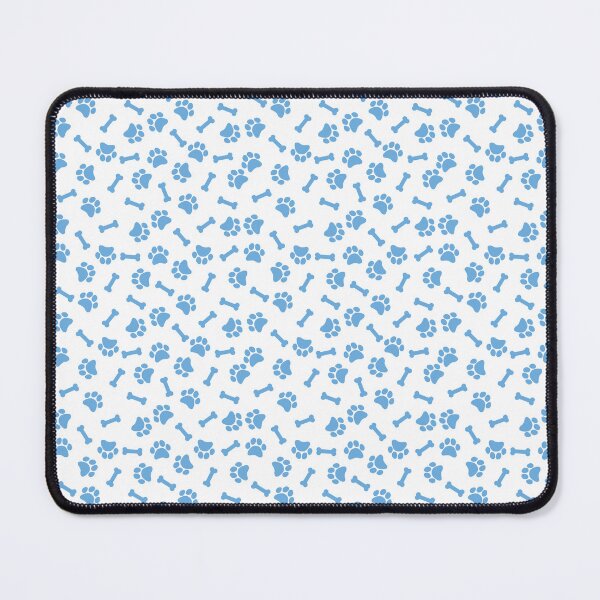 Item preview, White And Sky Blue Dog Paw And Bone Pattern designed and sold by pattern-archive.