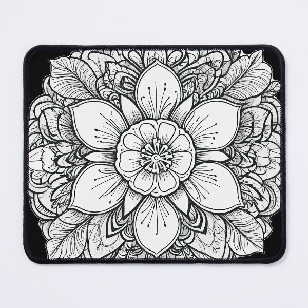 Item preview, Hibiscus Folk Embroidery Mandala Clipart Collection 16 designed and sold by PlayPlearnZone.