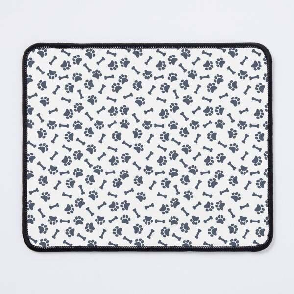Item preview, White And Slate Dog Paw And Bone Pattern designed and sold by pattern-archive.