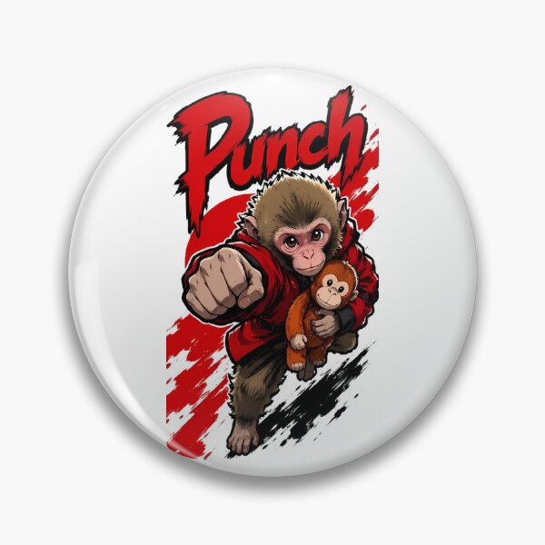 Item preview, Cute Funny Baby Macaque Punch - The Japanese Monkey Lover Kun Team Viral Meme Design  designed and sold by DUMEJE.