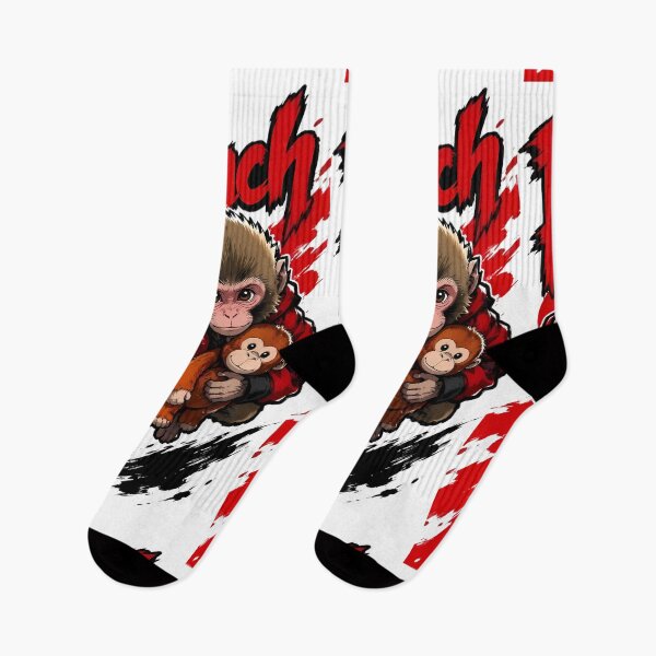 Item preview, Cute Funny Baby Macaque Punch - The Monkey Lover Kun Team Viral Meme Design  designed and sold by DUMEJE.