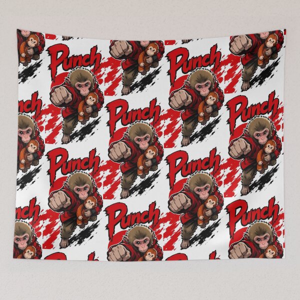 Item preview, Cute Funny Baby Macaque Punch - The Monkey Lover Kun Team Viral Meme Design  designed and sold by DUMEJE.
