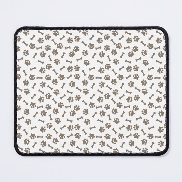 Item preview, White And Taupe Dog Paw And Bone Pattern designed and sold by pattern-archive.