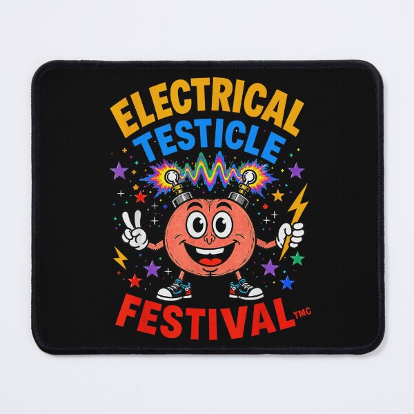 Item preview, Electrical Testicle Festival Funny Psychedelic Rainbow Electro Brain Trippy Design designed and sold by RuperDelois.