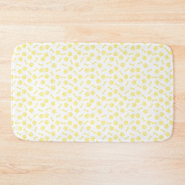 Item preview, White And Yellow Dog Paw And Bone Pattern designed and sold by pattern-archive.