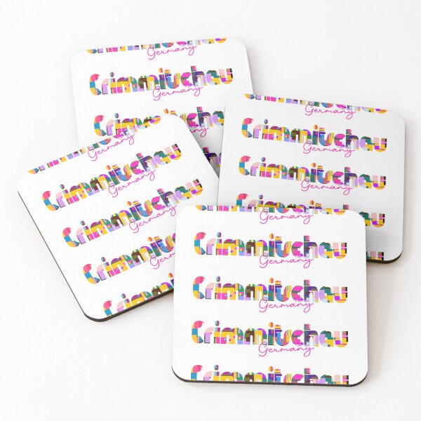 Item preview, Crimmitschau, Germany, Vibrant Abstract City Typography Art designed and sold by Wanderful-roads.