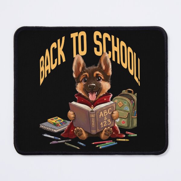 Item preview, Cute German Shepherd Back to School Puppy Reading Book designed and sold by SilentFlower.