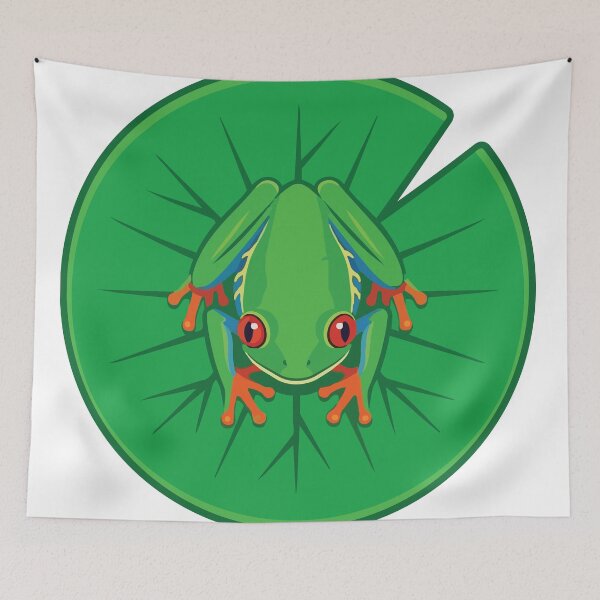 Item preview, Red Eyed Tree Frog Top Down Lily Pad designed and sold by ArcApparel2020.