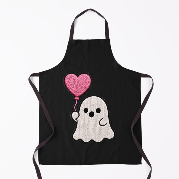 Item preview, Cute Ghost Heart Balloon Kawaii Embroidery Patch Design designed and sold by ColorSplash123.