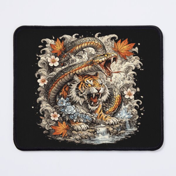Item preview, Tiger and Serpent Fury designed and sold by JuanitaWolfi.