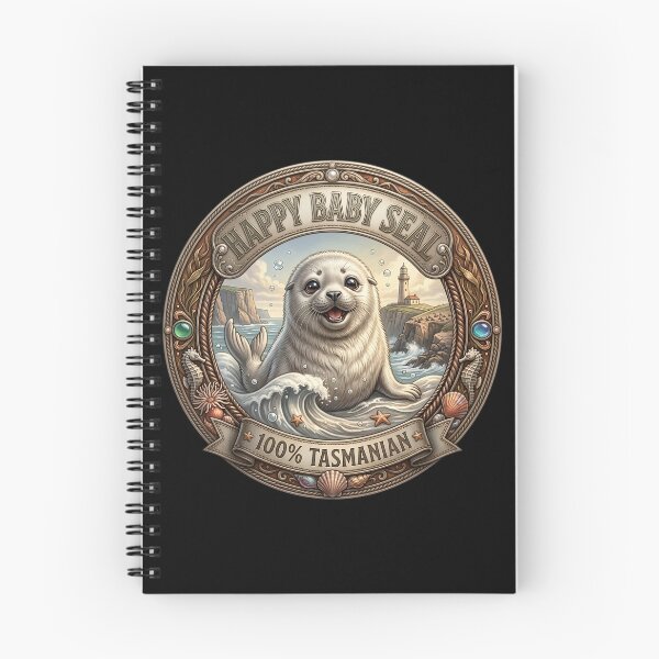 Item preview, Happy Baby Seal Vintage Coastal. designed and sold by HorrorInkStudio.