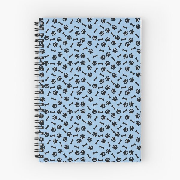 Item preview, Baby Blue And Black Dog Paw And Bone Pattern designed and sold by pattern-archive.