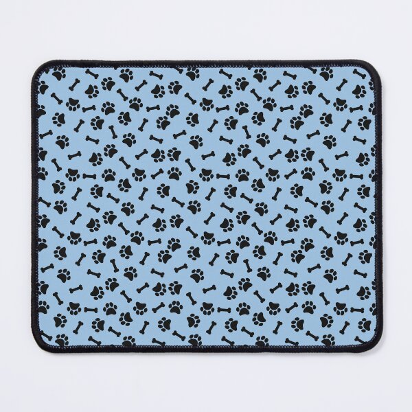 Item preview, Baby Blue And Black Dog Paw And Bone Pattern designed and sold by pattern-archive.