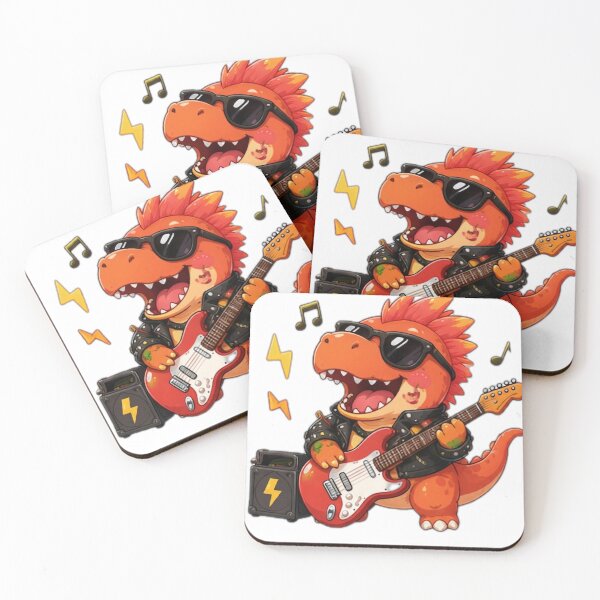 Item preview, Cute Rock Star Dinosaur Guitar designed and sold by DailyDoodlesBySumbul.
