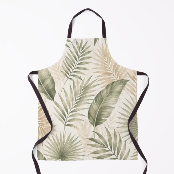 Item preview, Modern Palm Leaf Pattern in Soft Green & Natural Beige designed and sold by PureHopeStudio.