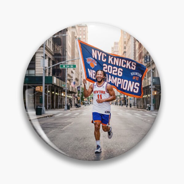 Item preview, Jalen Brunson Running With Knicks Championship Banner designed and sold by Home Decor Art.