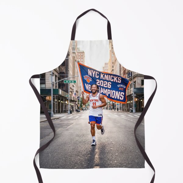 Item preview, Jalen Brunson Running With Knicks Championship Banner designed and sold by Home Decor Art.