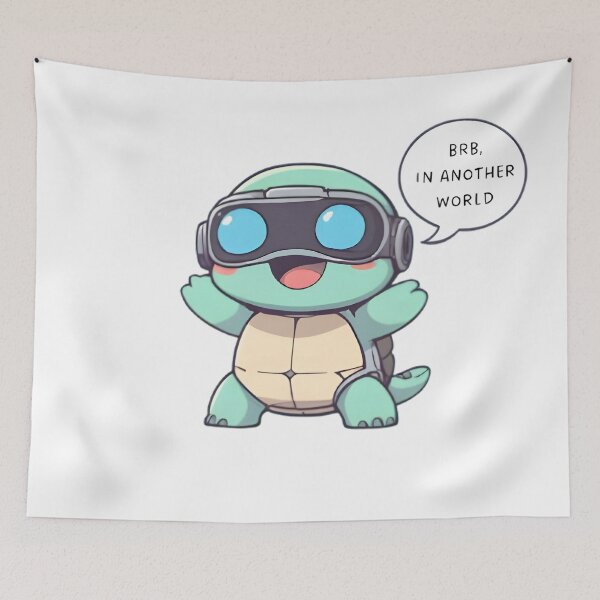 Item preview, BRB In Another World VR Gamer Turtle Funny Design designed and sold by tommysworks.