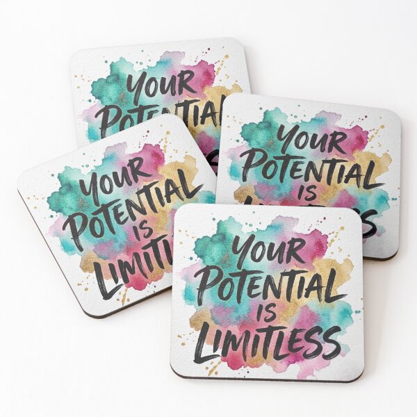 Item preview, Your Potential Is Limitless - Colorful Watercolor Motivation designed and sold by HayaasBoutique.