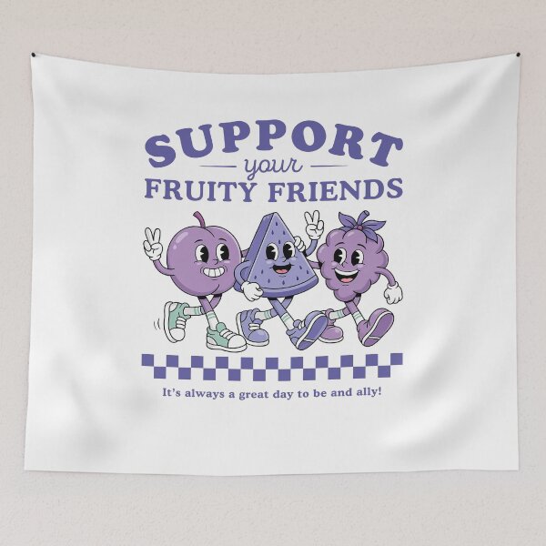 Item preview, Support Your Fruity Friends LGBT Pride Support designed and sold by Hedoraxe.