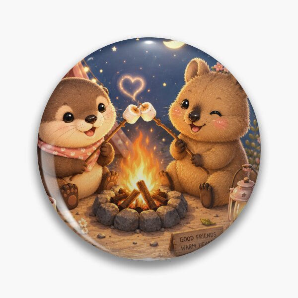 Item preview, Cozy marshmallow campfire friends  designed and sold by QuirkNest Studio .