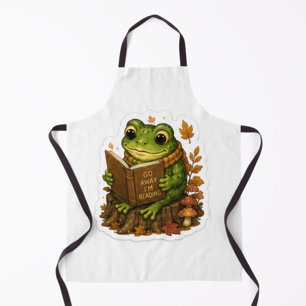Item preview, Go Away I'm Reading Frog Sticker designed and sold by AtlasPixel.