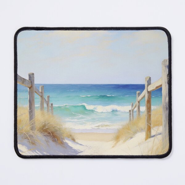 Item preview, Cornwall Coastal Path Print, Dune Beach Wall Art, Turquoise Sea Painting, Cornish Seaside Decor, Coastal Cottage Artwork designed and sold by QuietCanvasArtworks.