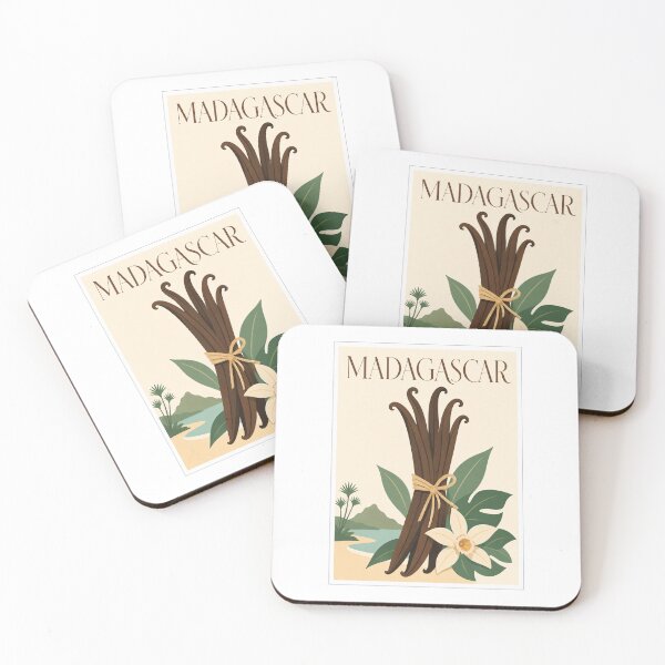 Item preview, Vintage Madagascar Vanilla Orchid Travel Poster designed and sold by Beyond Destinations.