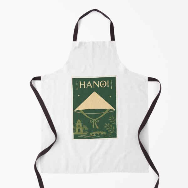 Item preview, Vintage Hanoi Vietnam Conical Hat Travel Poster designed and sold by Beyond Destinations.
