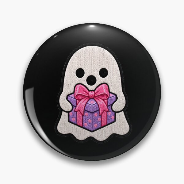 Item preview, Cute Ghost Gift Kawaii Embroidery Patch Design designed and sold by ColorSplash123.