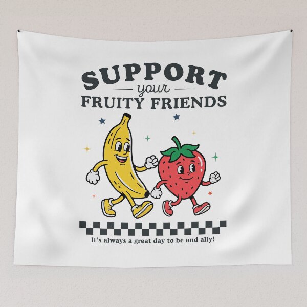 Item preview, Support Your Fruity Friends Funny LGBT Pride  designed and sold by Hedoraxe.