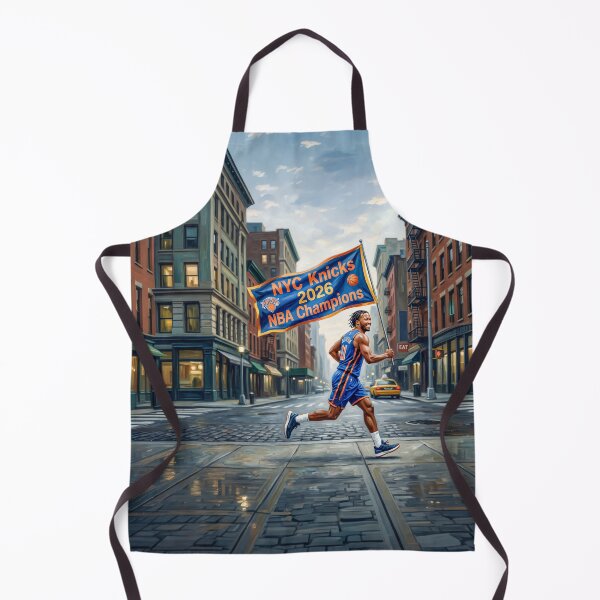 Item preview, Jalen Brunson Running With Knicks Championship Banner designed and sold by Home Decor Art.