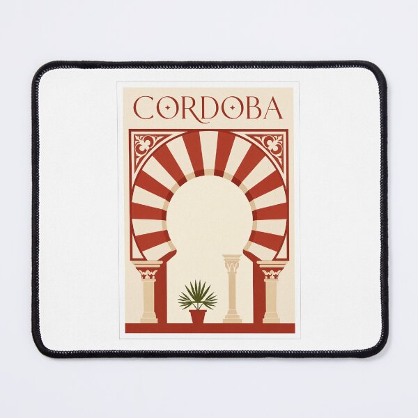 Item preview, Vintage Cordoba Spain Mosque Arches Travel Poster designed and sold by Beyond Destinations.