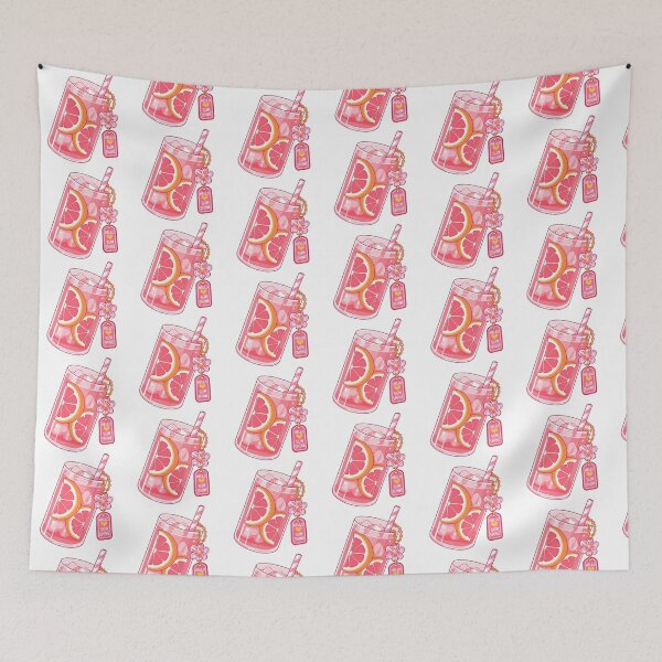 Item preview, Kawaii Pink Grapefruit Drink designed and sold by KJackArtwork.