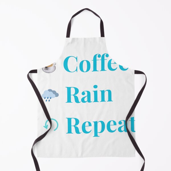 Item preview, Coffee Rain Repeat – Blue Typography for Rain Lovers designed and sold by Marathidesigns.