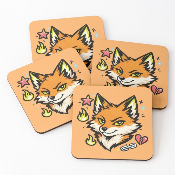 Item preview,  Static Fox Bold Y2K Soft Grunge Doodle Art designed and sold by AbderraimArt.