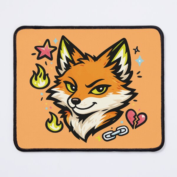 Item preview, Static Fox Bold Y2K Soft Grunge Doodle Art designed and sold by AbderraimArt.