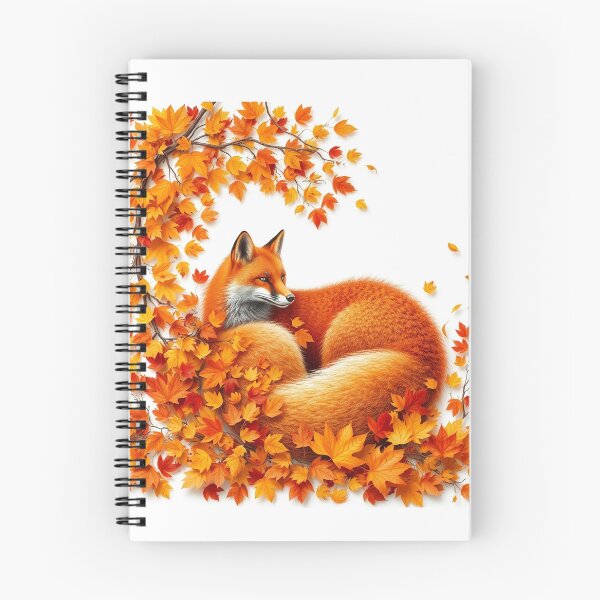 Item preview, A Fox Curled Up Formed Entirely Of Autumn Leaves A designed and sold by QuirkThreadsCo.