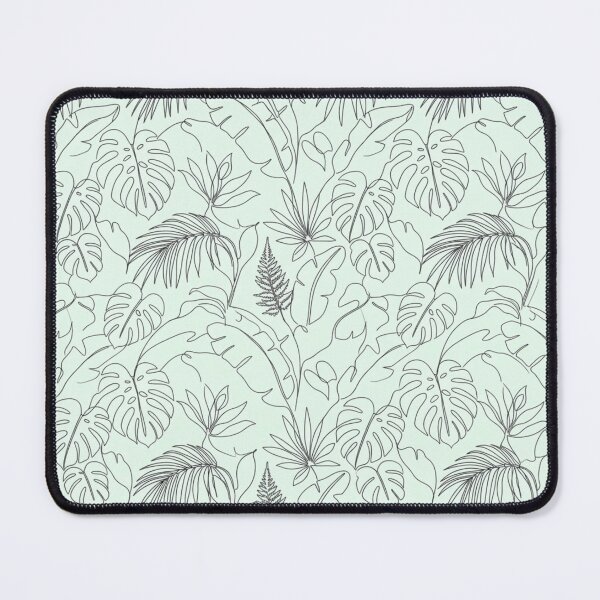 Item preview, Minimalist Tropical Leaf Line Art Seamless Pattern designed and sold by FashioonTrends.
