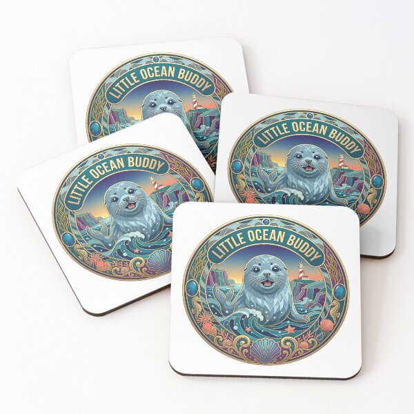 Item preview, Little Ocean Buddy Vintage Seal. designed and sold by HorrorInkStudio.