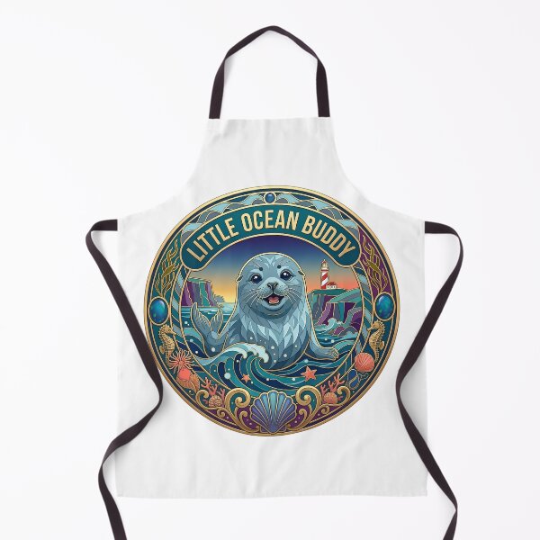 Item preview, Little Ocean Buddy Vintage Seal. designed and sold by HorrorInkStudio.