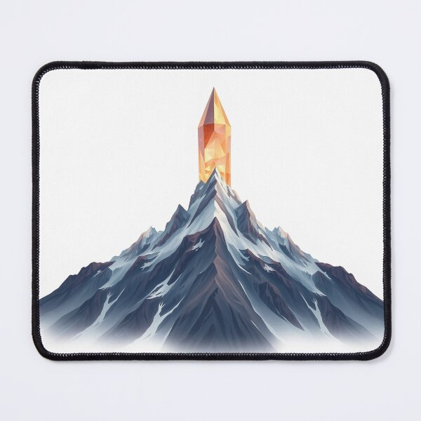 Item preview, A Mountain Range With A Giant Crystal Nestled In I designed and sold by QuirkThreadsCo.