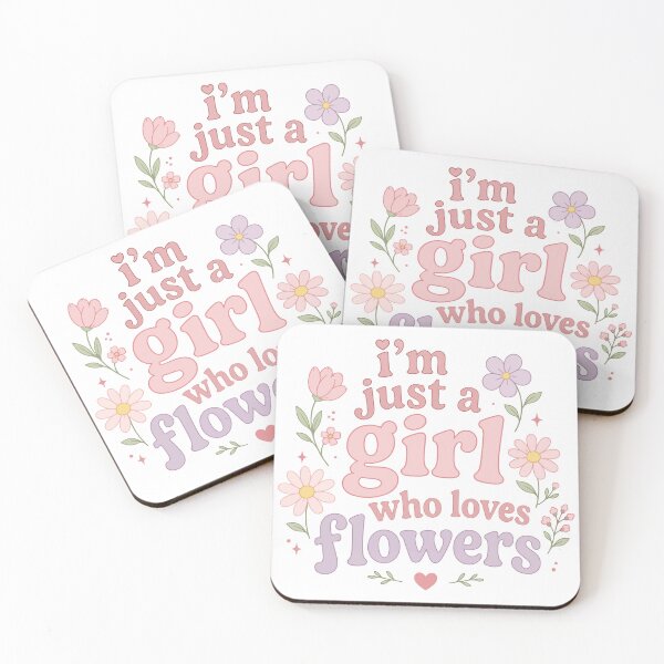Item preview, I'm Just a Girl Who Loves Flowers Retro Daisy Floral designed and sold by BrownHorse90s.
